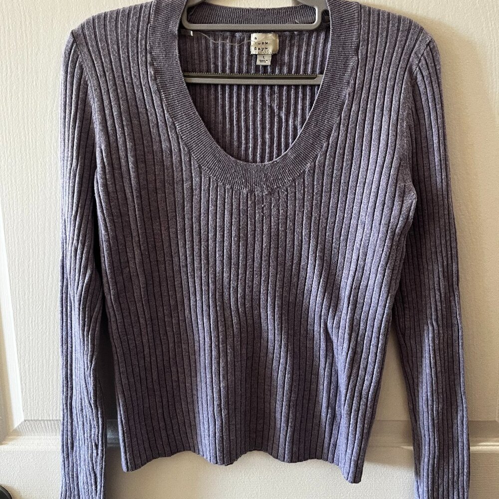 A New Day Lavender Long Sleeve Sweater